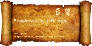 Brankován Márta névjegykártya